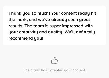 Client testimonial