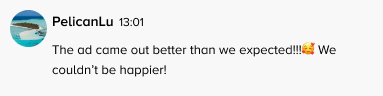 Client testimonial