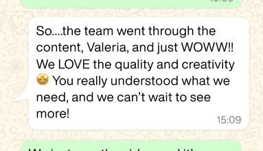 Client testimonial
