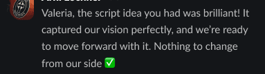 Client testimonial
