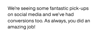 Client testimonial